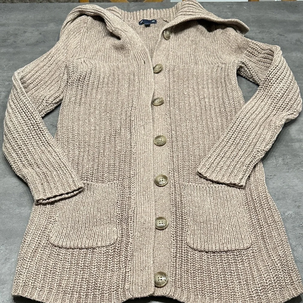 GAP Women's Taupe Knit Cardigan - Picture 1 of 5